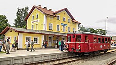 Oslavy výročí 120 let od otevření trati Pňovany -Bezdružice. Na snímku je...