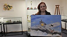 Oblíbeným tématem obraz� Ivy Ho�kové jsou vále�ná letadla.