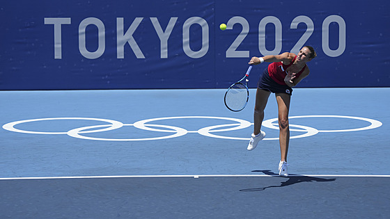 Karolína Plíková v prvním kole olympijského turnaje v Tokiu. (25. ervence...