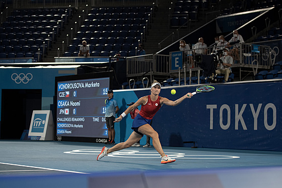 Markéta Vondrouová  v osmifinále olympijského turnaje v Tokiu. (27. ervence...