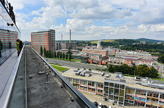 Pohled na ást areálu Baových závod (2021)