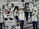 Sportovci z Ekvádoru pochodují bhem zahajovacího ceremoniálu na olympijském...