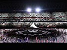 Program bhem zahajovacího ceremoniálu na olympijském stadionu na Letních...
