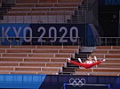 eský gymnasta David Jessen  na olympiád v Tokiu. (24. ervence 2021)