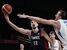 Ondej Balvín bhem utkání basketbalu proti Francii. (28. ervence 2021)