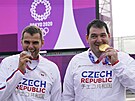 David Kostelecký (vlevo) a Jií Lipták na olympiád v Tokiu 2020. Kostelecký...