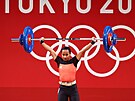 Vzpraka Dika Touaová (Papua Nová Guinea) bhem olympijské soute.