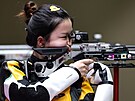 ínská stelkyn Jang chien je první zlatou medailistkou her v Tokiu.