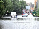 Londýn zasáhly prudké det, zpsobily záplavy. (26 ervence 2021)