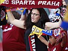 Fanouci Sparty na Letné ped startem nové ligové sezony.