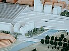 3D model nového brněnského nádraží podle návrhu nizozemského ateliéru Benthem...