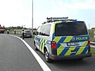 Nehoda motorke na njezdu z Vestce na Prask okruh smr D1. (23. ervence...