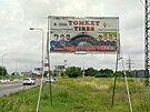 Ilegální billboard v praských Kunraticích