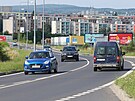 Okrun kiovatka u Makra v prmyslov zn Borsk pole v Plzni. (23. 7. 2021)