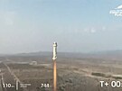 Sedmnáct sekund po startu rakety New Shepard pi prvnímu letu s posádkou