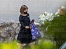 Hana Lasicová na pohbu otce Milana Lasici (Bratislava, 21. ervence 2021)