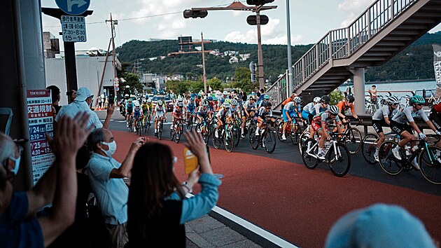 Sportovkyn sout bhem cyklistickch silninch zvod en na Letnch olympijskch hrch 2020. (25. ervence 2021)