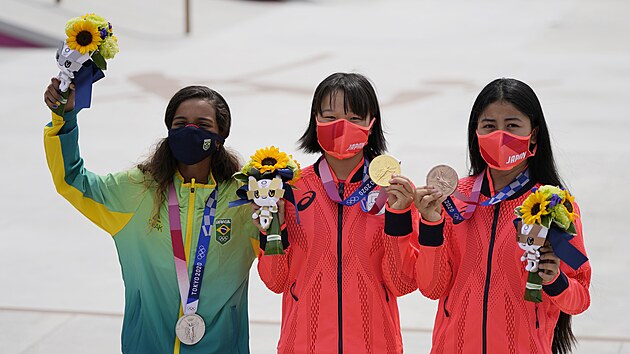 Prvn olympijskou vtzkou ve skateboardingu se v Tokiu stala tinctilet Japonka Momidi Niijov. (25. ervence 2021)
