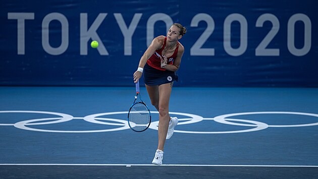 Plkov s Vondrouovou v osmifinle proti Brazilkm Laue Pigossiov a Luise Stefaniov promarnily v rozhodujcm tiebreaku tyi meboly a prohrly 6:2, 4:6 a 11:13. (27. ervence 2021)