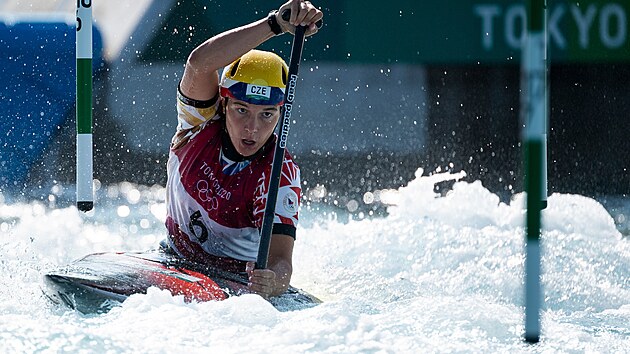 Ze tetho msta postoupila kanoistka Tereza Fierov do tvrtenho semifinle olympijskho zvodu ve vodnm slalomu. (28. ervence 2021)