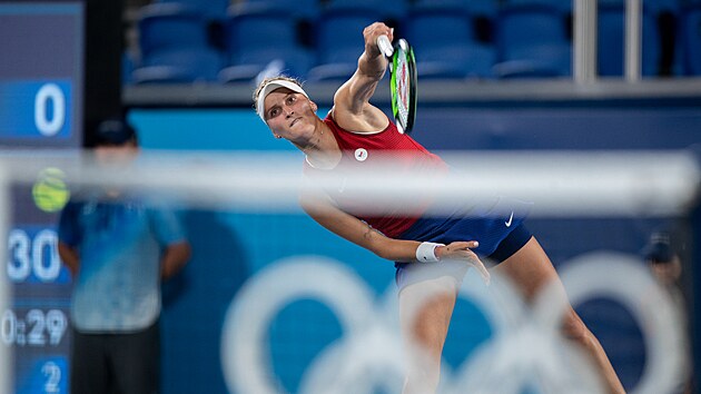 Markta Vondrouov v singlovm semifinle zniila Ukrajinku Svitolinovou 6:3 a...