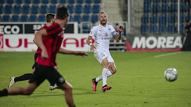 Kapitn Slovcka Michal Kadlec (v blm).