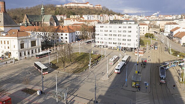 Stávající podoba Mendlova náměstí v Brně.
