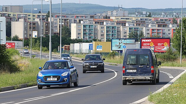 Okrun kiovatka u Makra v prmyslov zn Borsk pole v Plzni. (23. 7. 2021)