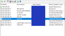 Program Wireless Network Watcher identifikoval zaízení pipojená v síti