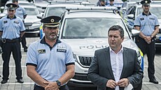 Policejní prezident Jan �vejdar a ministra vnitra v demisi Jan Hamá�ek.