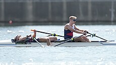 Jakub Podrazil a Jan Cincibuch  v závodu dvojskifu na Letních olympijských...