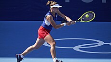 Zápas prvního kola tenisového turnaje en, Barbora Krejíková z R (na snímku)...