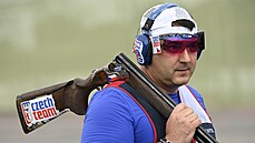Jií Lipták v tokijském olympijském závodu v trapu. ( 29. ervence 2021