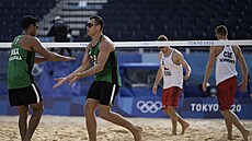 Plá�oví volejbalisté Ond�ej Peru�i� a David Schweiner na olympiád� v Tokiu...