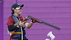 Japonka Naoko Iiharaová bhem skeetaské soute.