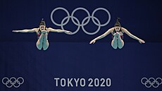 Dolores Monzónová a Carolina Hernándezová  v olympijské souti v Tokiu v...