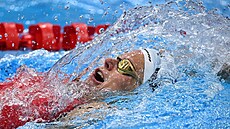 Kristýna Horská na polohové dvoustovce na olympijských hrách v Tokiu.