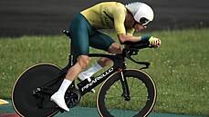 Australský cyklista Rohan Dennis na trati olympijské asovky.