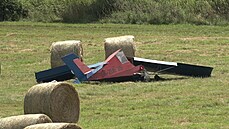 Malý letoun havaroval dopoledne u Jablonné na Píbramsku. (29.7.2021)