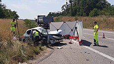 Tragická nehoda se stala za Lechovicemi sm�rem na Oleksovice kolem p�l...