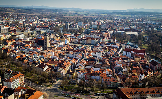 České Budějovice pohledem z balónu