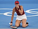 výcarka Belinda Bencicová slaví postup do finále dvouhry na olympijských hrách...
