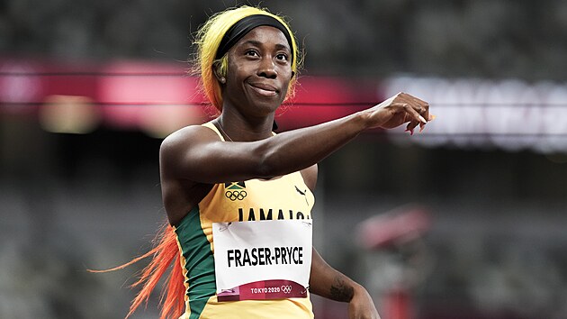 Spokojen jamajsk bkyn Shelly-Ann Fraserov-Pryceov po olympijskm semifinle stovky (31. ervence 2021)