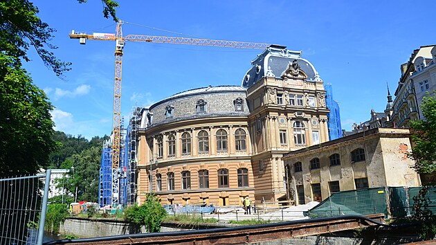 Rekonstrukce  Císařských lázní v Karlových Varech, stav 30. července 2021