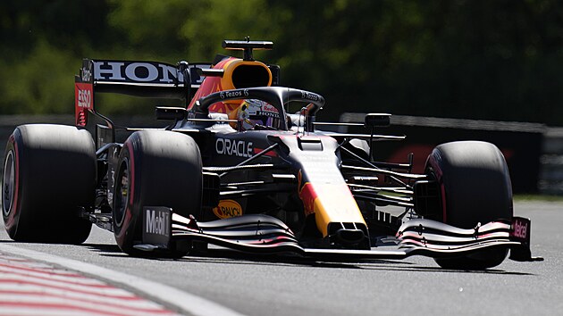 Max Verstappen z Red Bullu v kvalifikaci Velk ceny Maarska F1.