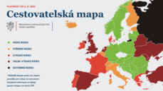 Cestovatelská mapa platící od 2. srpna.