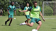 David Houska na prvním tréninku v Jablonci.