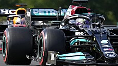 Valtteri Bottas z Mercedesu v kvalifikaci Velké ceny Maďarska F1.
