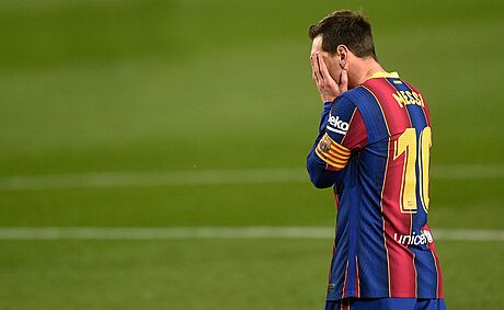 Lionel Messi v dresu Barcelony.