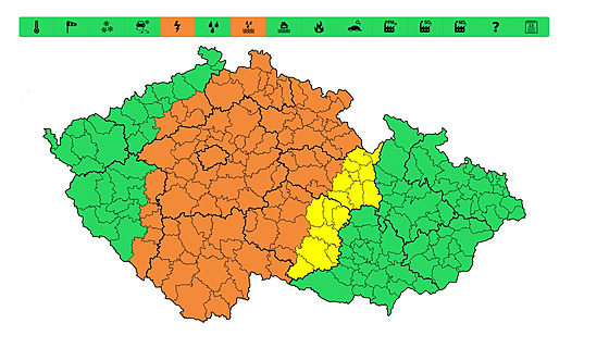 eský hydrometeorologický ústav vydal výstrahu ped bokami, silným vtrem a...